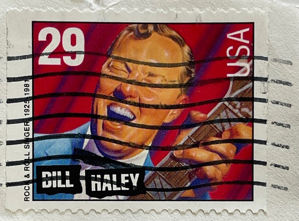United States Postage Stamp 29 Cents Bill Haley Rock and Roll Music Canceled USA