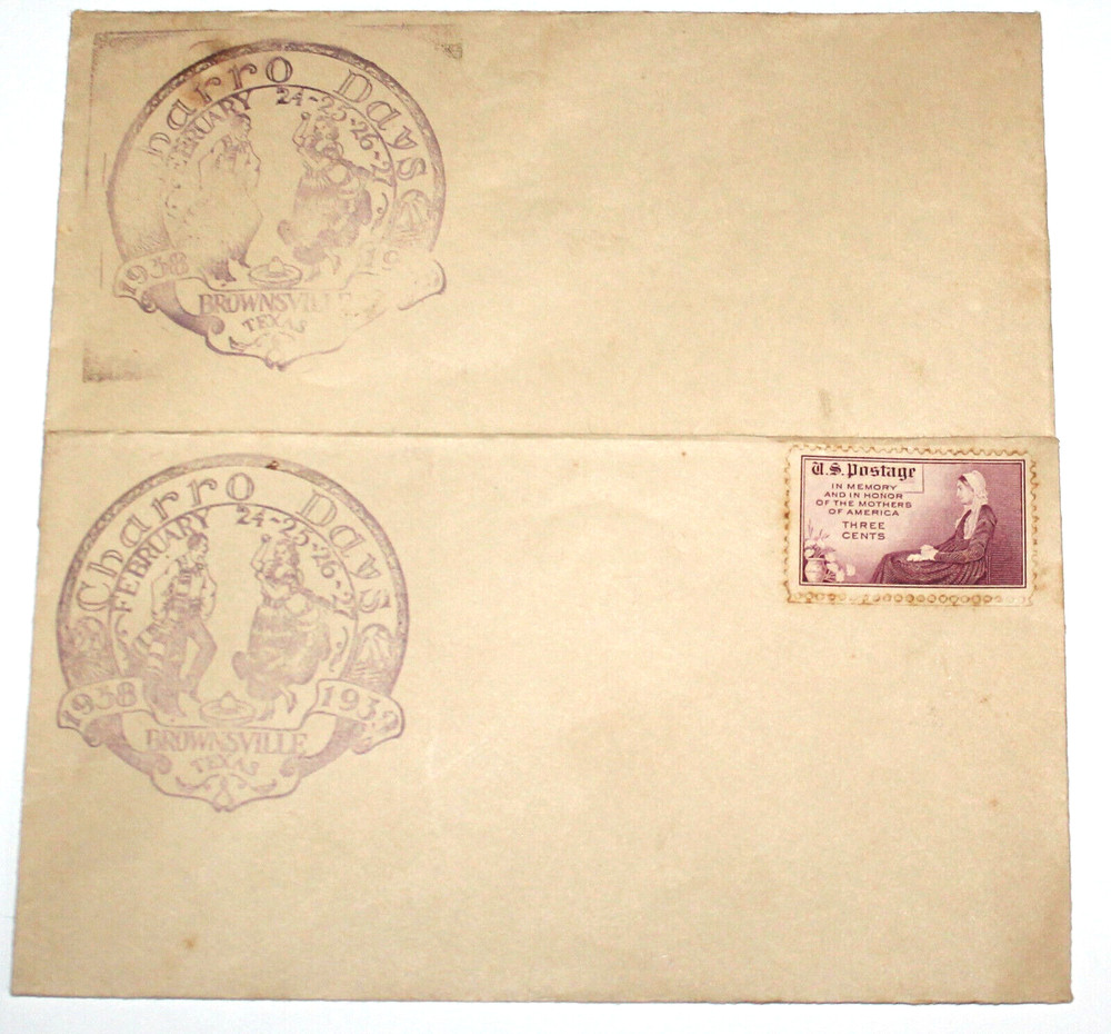 Charro Days Brownsville Texas Stamped Envelope Mothers of America 3 cent Stamp
