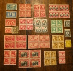 Early 20th Century U.S. Mint Stamps – Washington-Franklins, 2¢ Reds, MNH E