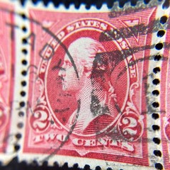 Rare George Washington 2 Cent Red US Postage Stamp Collectible