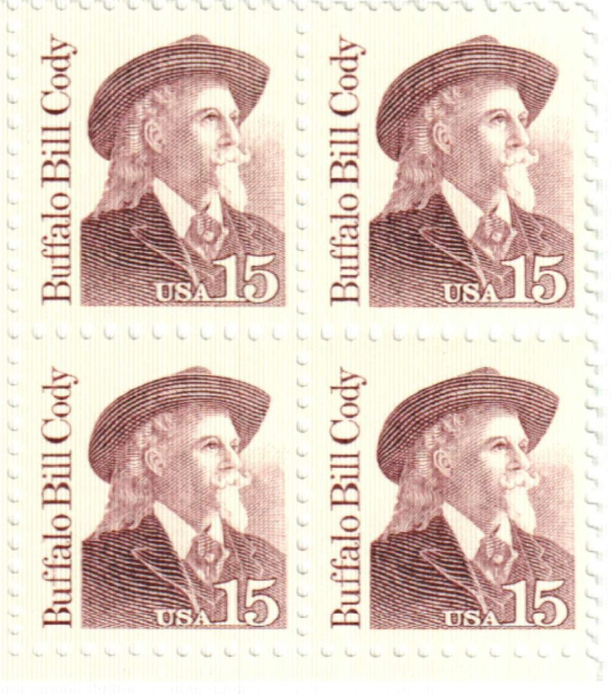 United States 15¢ Buffalo Bill Cody Postage Stamp #2177 x 100 singles