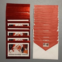 1999 Santa Claus 20 cent Postage Stamp Christmas Cards Box of 18 Made in the USA