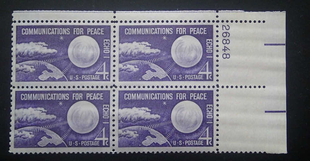 4 cent Communications for Peace Plate Block of 4 # 26848 Scott # 1173