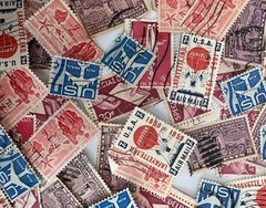 Canceled Vintage 1950s US Airmail Special Delivery and Commemorative Stamp Lot
