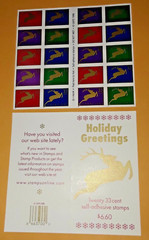 Combo 1 each Pane & Booklet x 20 = 40 Of REINDEER 33¢ US Stamps. USA # 3356-3363