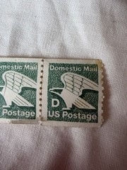 D Rate Eagle Stamp 4 Connected Stamps 397