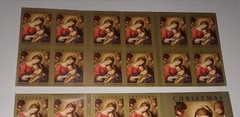 Two x 20 = 40 of MADONNA & CHILD 44¢ US Christmas Stamps by Sassoferrato 4424a