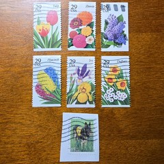 [Lot of 6] Garden Flowers Stamp Collection 1993-96- United States 29 Cent Stamps