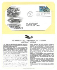 First Day Stamp Issue Commercial Aviatio Scott 1684 Postal Commemorative Society
