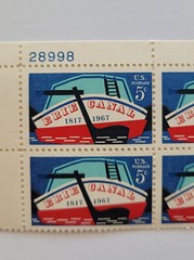 1967 Erie Canal 5c Block of 4 US Postage Stamps Scott #1325 MNH OG