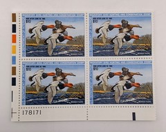 1987 US Federal Scott #RW54 Redhead Duck Block of 4 MNH