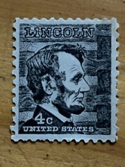 RARE 1965 U.S. 4 Cent Stamp – Abraham Lincoln – Black Ink