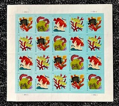 CORAL REEF 2018 Vintage USPS STAMP PAGE United States Postal Service STAGHORN