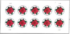 Global Poinsettia 1 Sheet of 10 International First Class 1 10