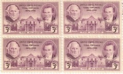 United States 3¢ Texas Lone Star The Alamo Postage Stamp #776 Pack of 100