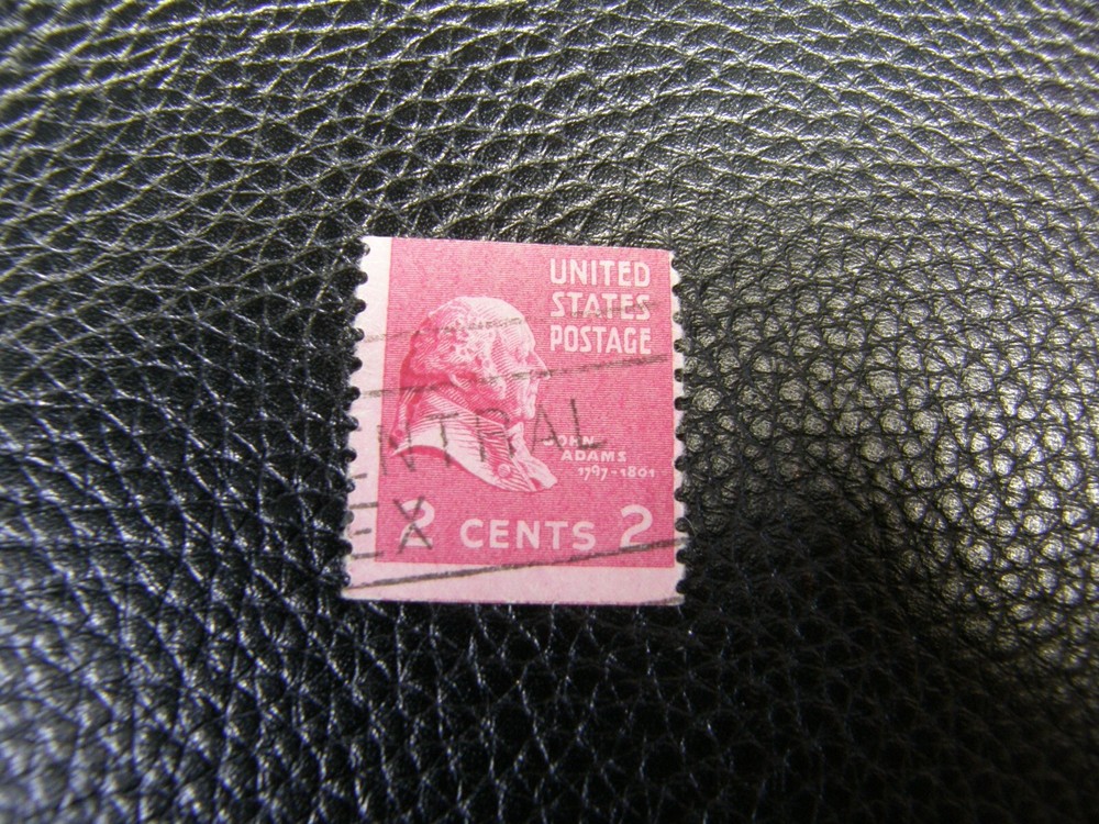 6998) One: 2¢ US Postage Stamp John Adams 1797-1801 Rose