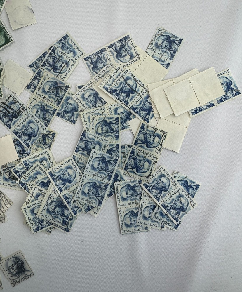 Cancelled Vintage US Presidential Definitive Stamp Mixture Lot
