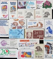 U.S. POSTAGE, 18 COMPLETE STAMP BOOKLETS 8 CENT TO 29 CENT