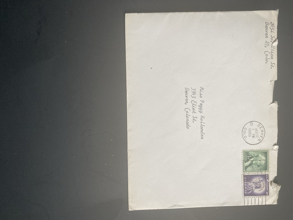 1900’s 2 Stamps 1 George Washington 1 Cent Stamp And 1 Statue Of Liberty Purple