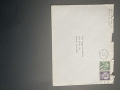 1900’s 2 Stamps 1 George Washington 1 Cent Stamp And 1 Statue Of Liberty Purple