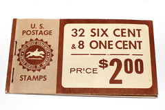 US Postage Stamps Book with 2 1 Cent Thomas Jefferson Stamps