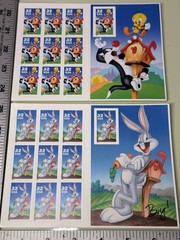 1996 BUGS BUNNY 1997 SYLVESTER TWEETY BIRD 32c Postage STAMPS 10pc Sheet X 2