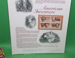 American Commemoratives American Inventors USPS Stamps Panel 199 Sept. 21, 1983