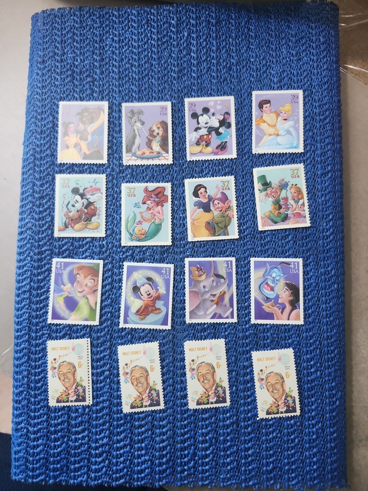 #3B,GET 16,Disney Us Postage Stamps, Assorted, FV.4.92