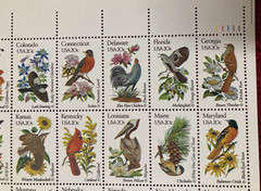 USPS 1982 State Birds & Flowers FULL SHEET MINT UNUSED (items #1953-2002)