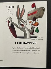 USA 33 Cent Daffy Duck (Bugs Bunny) Postage Stamps, Full Sheet of 10