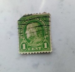 U.S. #581Series 1923-26 1¢ Ben Franklin Issue Date: April 21, 1923