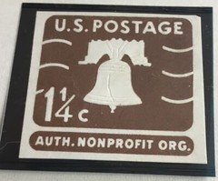 1 1/4 Cent Liberty Bell Envelope Stamp