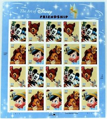 USPS Disney Postage Stamps The Art Of Disney Friendship Sheet Of 20 – 37 Cent
