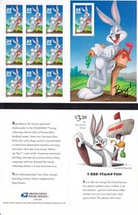 Bugs Bunny booklet sheet of 10 MINT NH 32 cent self adhesive stamp 1997 WB 3137