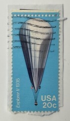 United States USA Postage Stamp 20 Cents Explorer II 1935 Canceled