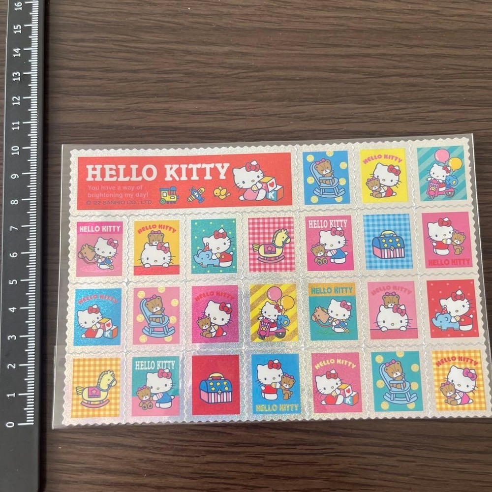 Kitty hologram stamp-style sticker