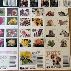 FOREVER STAMPS USPS 8 Books Sheets CHRISTMAS CARD Flowers Animals Pets