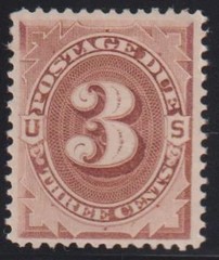 US Postage Dues #J3 MintLH F – VF