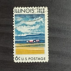 1968: 6 Cents, Illinois Statehood, Scott #1339 – Vintage USA Stamp