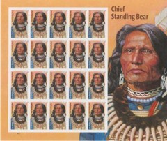 US SCOTT 5798 SHEET OF 20 CHIEF STANDING BEAR FOREVER STAMPS MNH