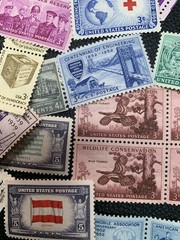 Lot of VTG Unused US Stamps, $19.50 Face Value, 3¢, 4.5¢, 5¢, 20¢, 22¢, 25¢, 29¢
