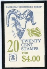 US 1949a (BK142) Amer Bighorned Sheep 20c – Folded Booklet of 20 – MNH – 1982