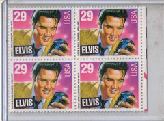1993 USA United States of America 29 cent Elvis Presley block of 4 UNUSED stamps