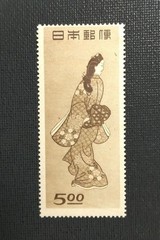 Postage Stamp Design Week «Beauty Looking Back and Geese and Moon» 2 types