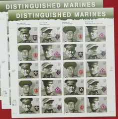 Two x 20 = 40 of DISTINGUISHED MARINES 37¢ US Postage Stamps. USA Sc 3961-3964