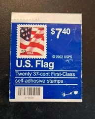 2002 U.S. 37 Cent Flag Stamp