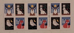 USPS Winter Woodland Animals Forever Stamps Booklet of 20 Nature Wildlife