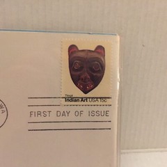 1980 Two Northwest Masks First Day of Issue Indian Art Stamps