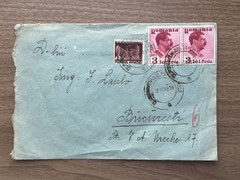 Romania 1930s Cover King Carol II Aviation Fund Stamps