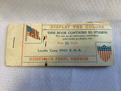 Remember Pearl Harbor Postage Stamp Book 50 Stamps Loyalty Camp 9949 R.N.A Mail